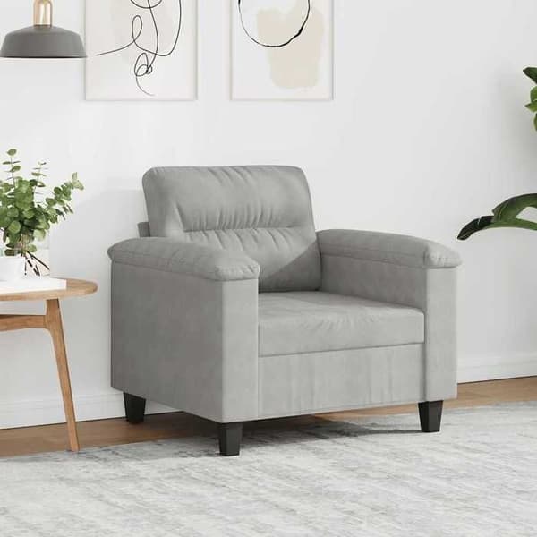 Maison Exclusive - Lysegrå stol 60 cm mikrofiber stof