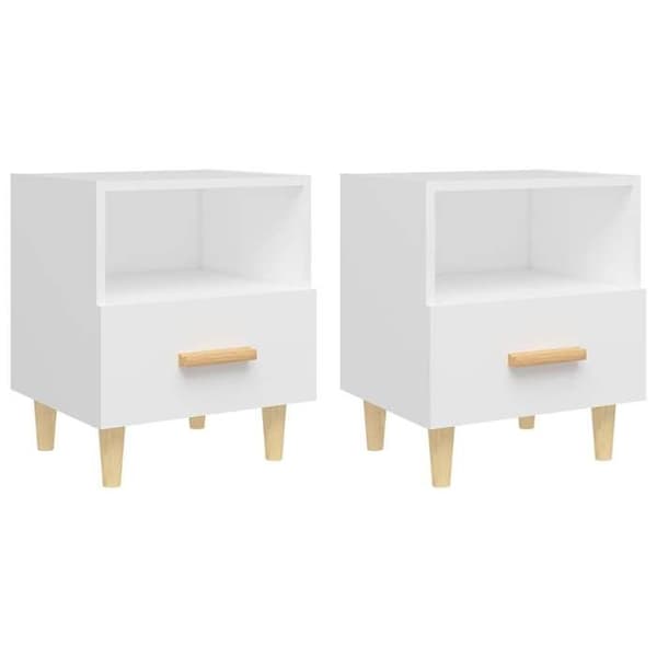 Maison Exclusive - Sängbord 2 st Vit 40x35x47 cm