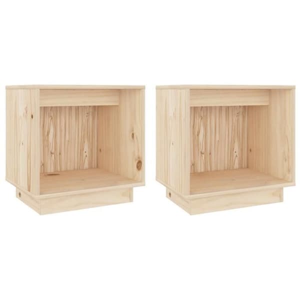 Maison Exclusive - Natborde 2 stk 40x30x40 cm Solid fyrretræ