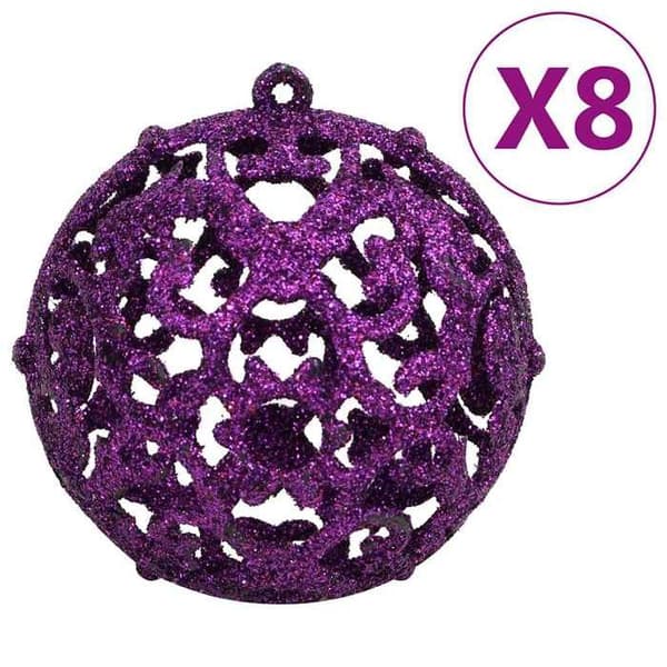 Maison Exclusive - Set med 111 stycken julkulor i lila polystyren Violett