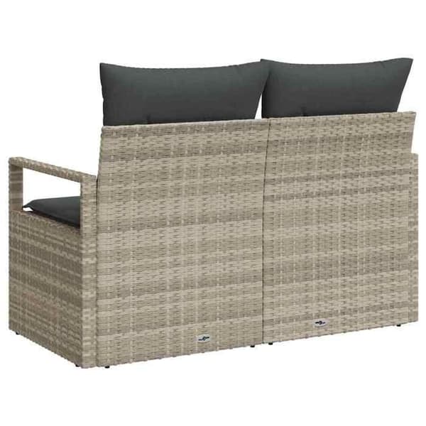 Trädgårdsoffan - EXKLUSIVT HUS - 120 x 62 x 69 cm - poly rattan - modulär - grå