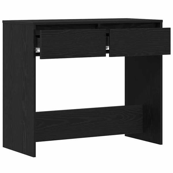 Maison Exclusive - Konsolbord i sort egetræ 89x41x76,5 cm i ingeniørtræ