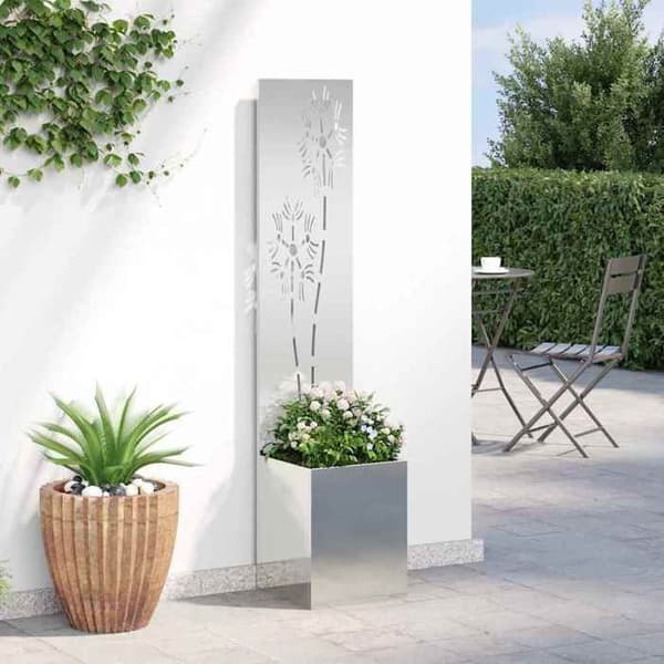 Maison Exclusive - Haveafskærmning Sølv 32 x 32 x 150 cm Silver