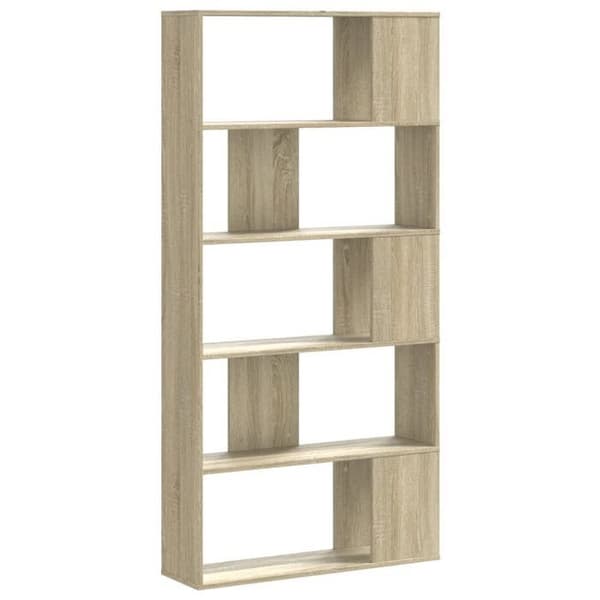 Maison Exclusive - Bibliotek 5 niveauer egetræ sonoma ingeniørtræ