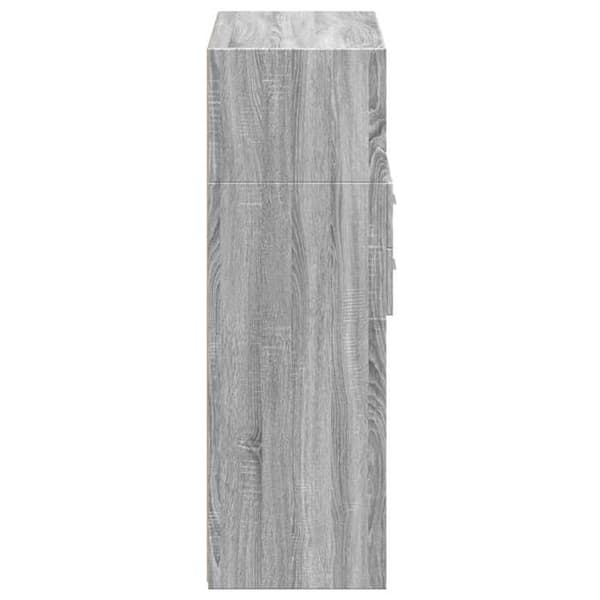 Maison Exclusive - Buffé hög sonoma grå 80x42,5x124 cm ingenjörsträ