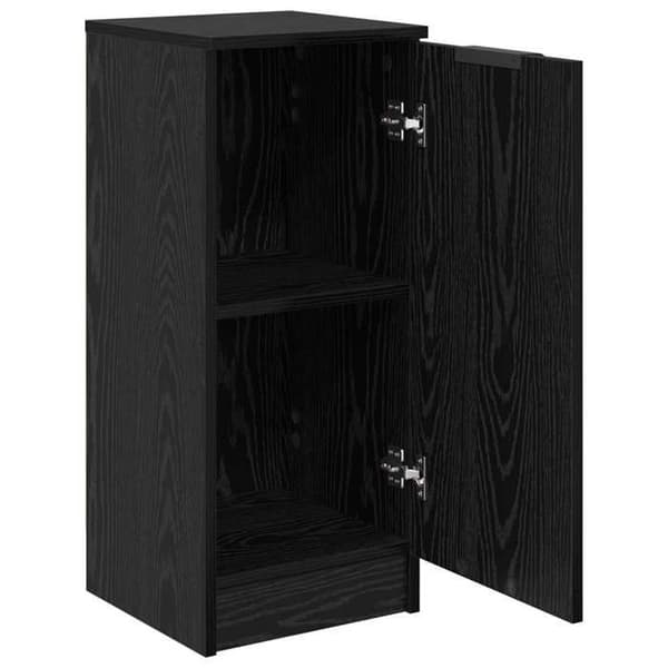Maison Exclusive - Buffet Sort egetræ 30 x 30 x 70 cm Ingeniørtræ svart ek