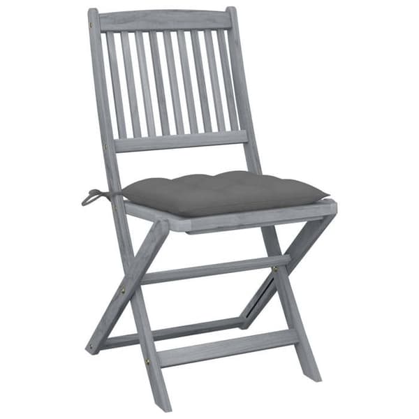 Maison Exclusive - Fällbara utomhusstolar set om 6 och kuddar i akaciaträ