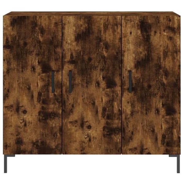 Maison Exclusive - Buffé ek rökig 90x34x80 cm ingenjörsträ
