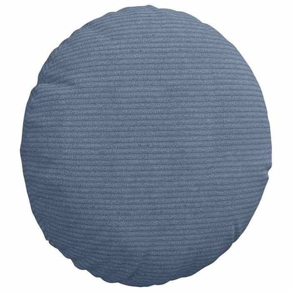 Stolsdyna - EXKLUSIV HEM - Rund 30 cm - Kordvelour - Blå - Bas av polypropen