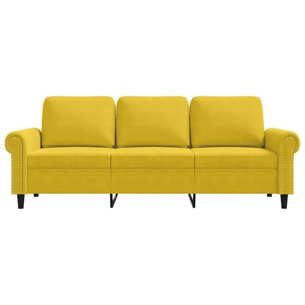 Maison Exclusive - Soffa 3-sits Gul 180 cm Sammet Gul
