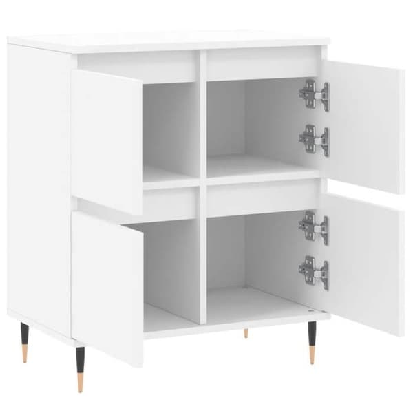 Maison Exclusive - Buffé Vit 60x35x70 cm Ingenjörsträ