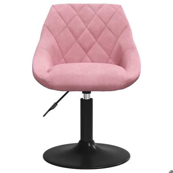 Maison Exclusive - Snurrande matstolar set om 4 rosa sammet