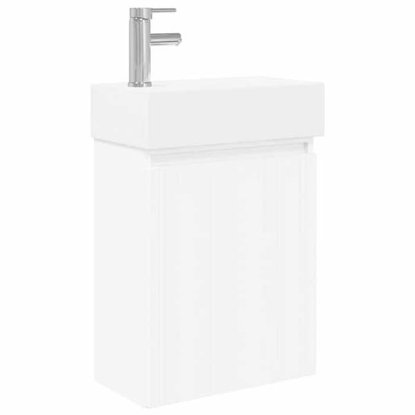Maison Exclusive - Badrumsmöbel med kran Vit 45,5 x 22,5 x 84 cm