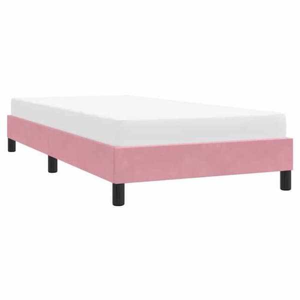 Maison Exclusive - Sängram utan madrass rosa 80x220 cm sammet