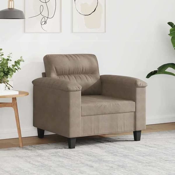 Maison Exclusive - Sofa stol Taupe 60 cm Mikrofiber stof