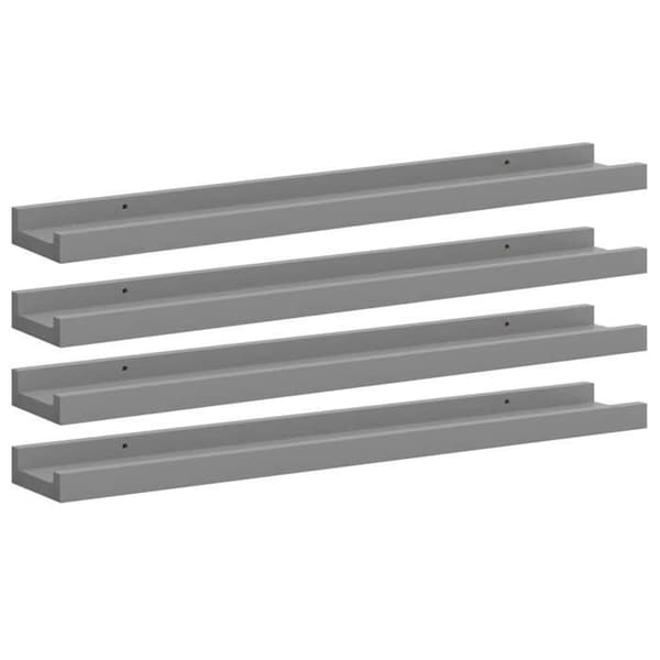 Maison Exclusive - Seinähyllyt 4 kpl Harmaa 60x9x3 cm Grå