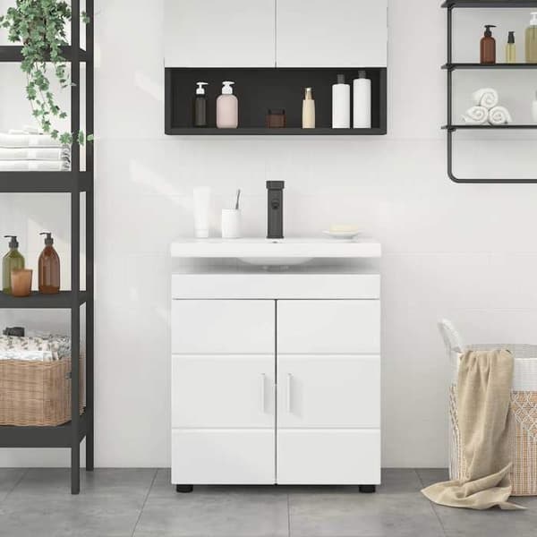 Maison Exclusive - Badrumsskåp Set TULUM Blank Vit Strålande vit