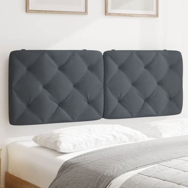 Maison Exclusive - Tummanharmaa 137 cm samettinen päätytyyny Mörkgrå