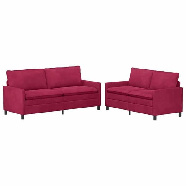 Maison Exclusive - 2 kpl sohvasetti Bordeaux samettia Bordeaux