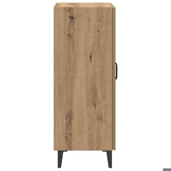 Maison Exclusive - Buffet i egetræ, håndlavet 70x34x90 cm, ingeniørtræ
