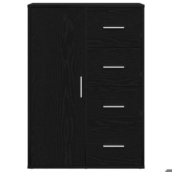 Maison Exclusive - Buffet Sort egetræ 60 x 31 x 84 cm Ingeniørtræ svart ek