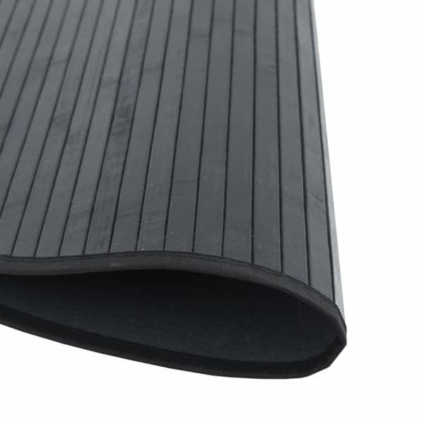 Maison Exclusive - Rund matta svart 80 cm bambu