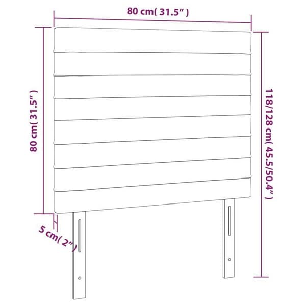 Maison Exclusive - LED Hovedgærde Lys Grå 80x5x118/128 cm Velour ljusgrått