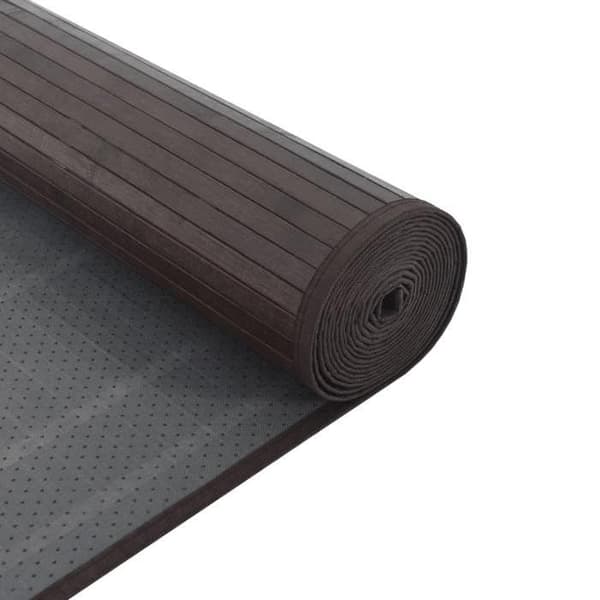 Maison Exclusive - Mörkbrun rektangulär matta 60x1000 cm bambu