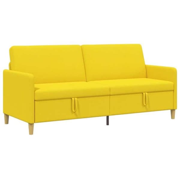 Maison Exclusive - Soffa med förvaring Ljusgul 192 x 78 x 87 cm Polyester