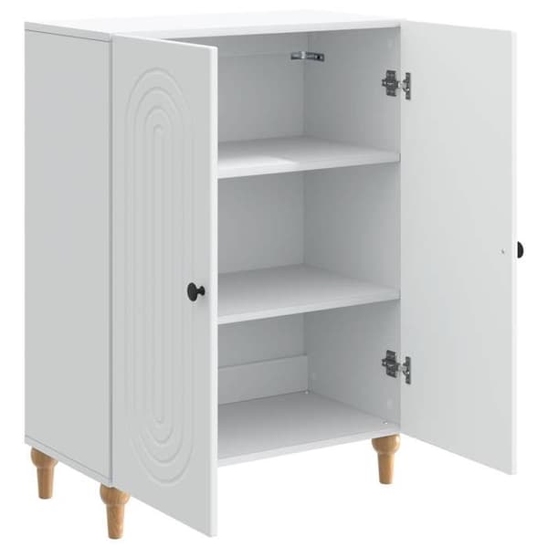 Buffet - EKSKLUSIVT HUS - 66 x 34,5 x 90 cm - Ingeniørtræ - Hvid - Moderne Vit