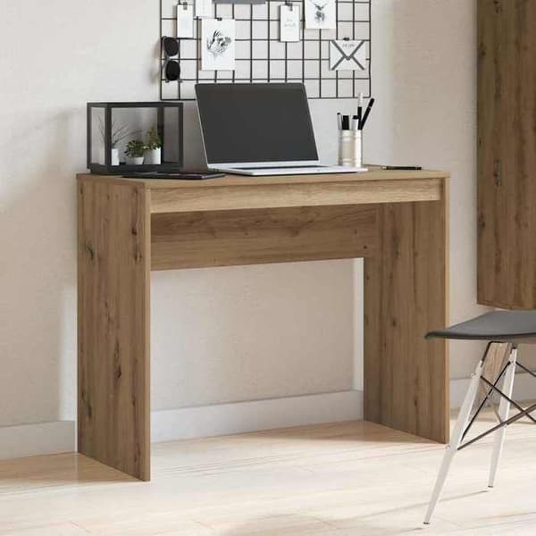 Maison Exclusive - Håndlavet egetræskontor 90x40x72 cm ingeniørtræ