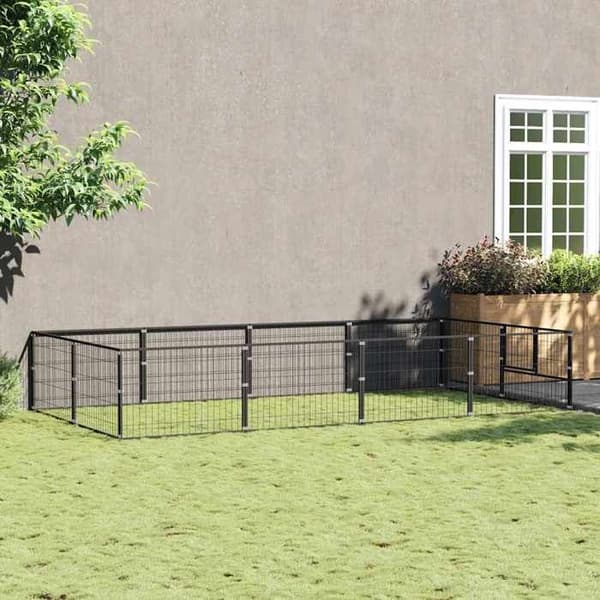 Hundehus - Eksklusivt Hus - 8 m² - Stål - Sort Svart