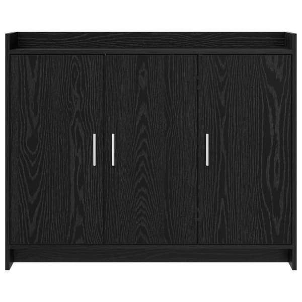Maison Exclusive - Buffet Sort egetræ 98,5 x 33 x 80 cm Ingeniørtræ