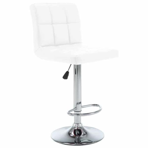 Maison Exclusive - Barstolar set om 2 vit konstläder