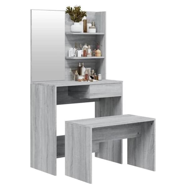 Maison Exclusive - Sonoma grå makeupbord sæt 74,5x40x141 cm Sonoma grå