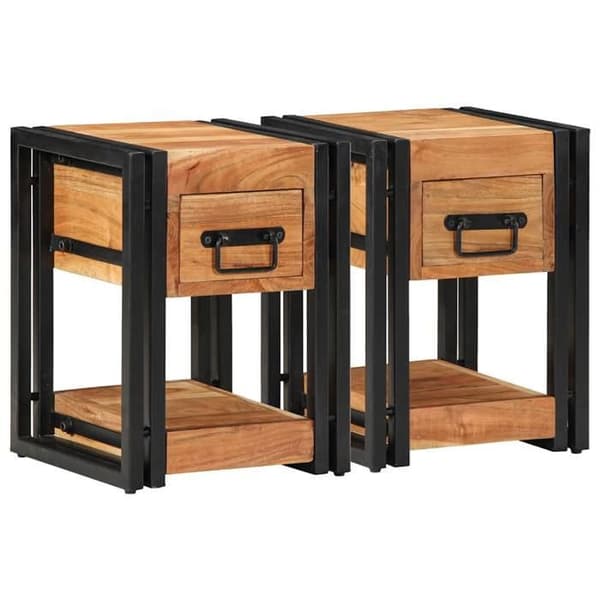 Maison Exclusive - Natbord 2 stk Brun 30 x 30 x 40 cm