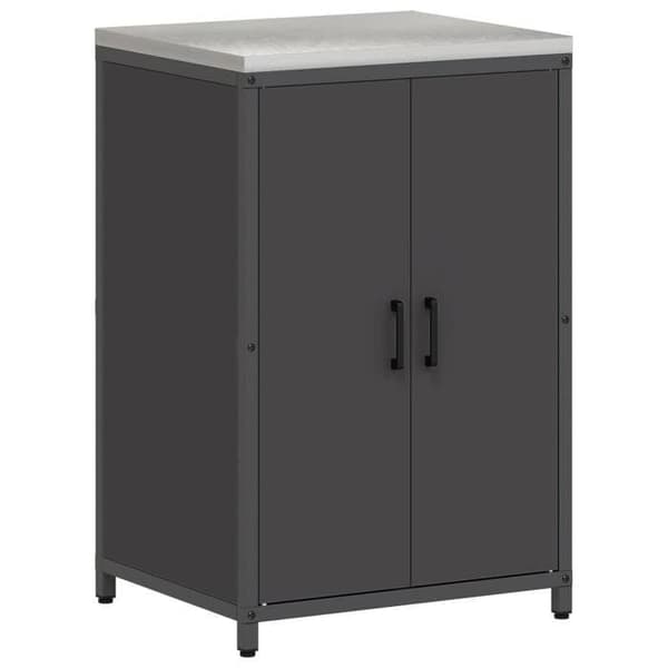 Køkkenopbevaringsmøbel - EKSKLUSIVT HUS - HATTEM - Sort - 60x50x92 cm - Stål