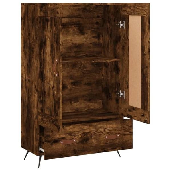 Maison Exclusive - Buffé hög ek rökt 69,5x31x115 cm ingenjörsträ