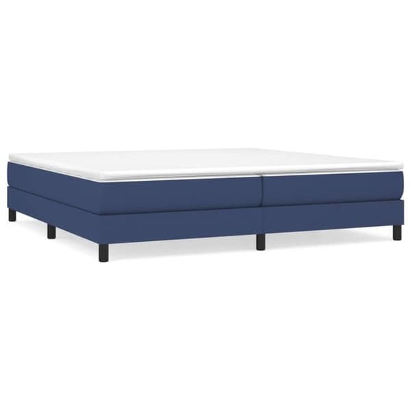 Maison Exclusive - Sängram med ribbor blå 200x200 cm tyg blå