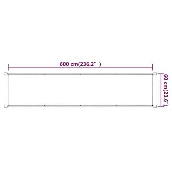 Vertikalt awning Taupe 60x600 cm Oxford stof [cm]