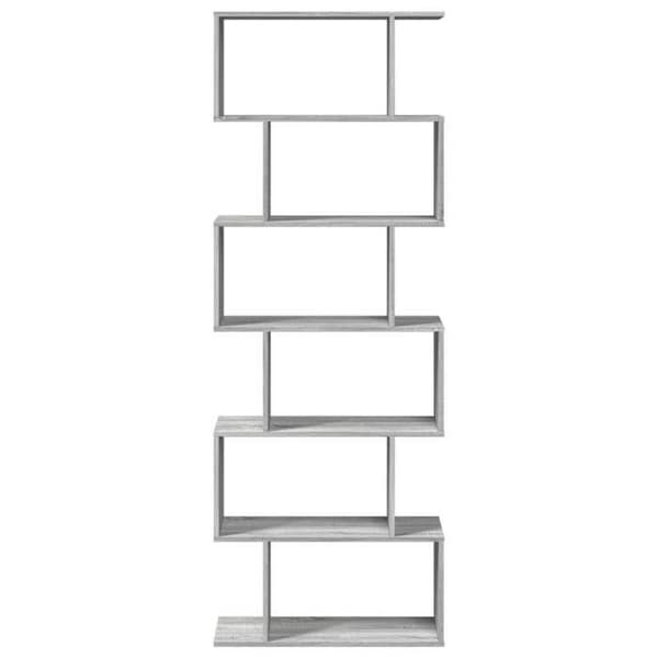 Maison Exclusive - Rumseparator hylde 6 niveauer sonoma grå 70x24x193 cm