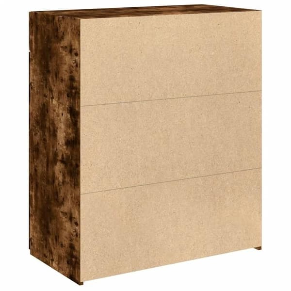 Maison Exclusive - Buffé ek rökig 80x42,5x93 cm ingenjörsträ