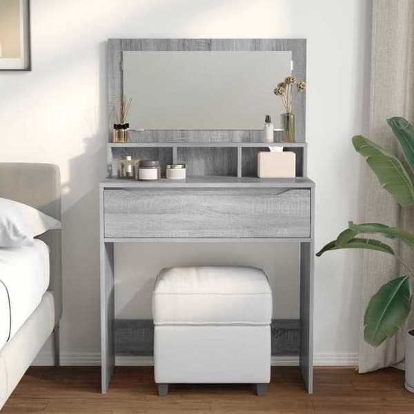 Maison Exclusive - Sminkbord för sovrum Grå Sonoma Ingenjörsträ Gris Sonoma