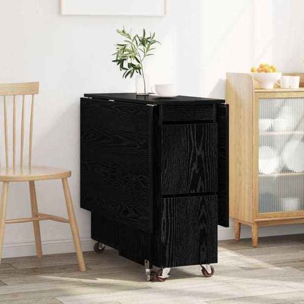 Maison Exclusive - Spisebord 140 x 80 x 77 cm Ingeniørtræ Sort eg