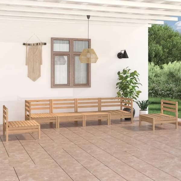 Maison Exclusive - 6 osan puutarhakalustesarja massiivipuusta