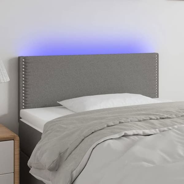 Maison Exclusive - LED-päätyharso Tummanharmaa 90x5x78/88 cm Kangas mörkgrå