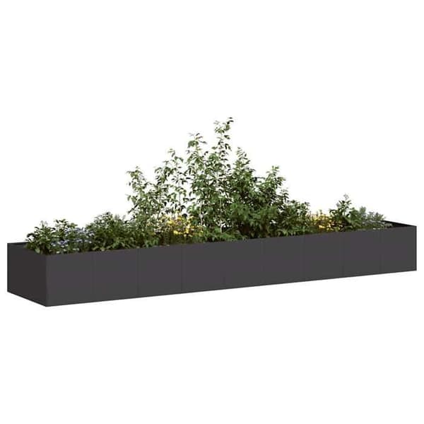 Maison Exclusive - Svart blomlåda 360x80x40 cm stål