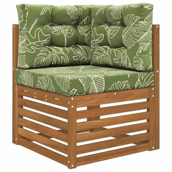 Udendørs sofa pude - MAISON EXCLUSIVE - Blad model - Grøn - Polyester - Skum, med lynlås betræk