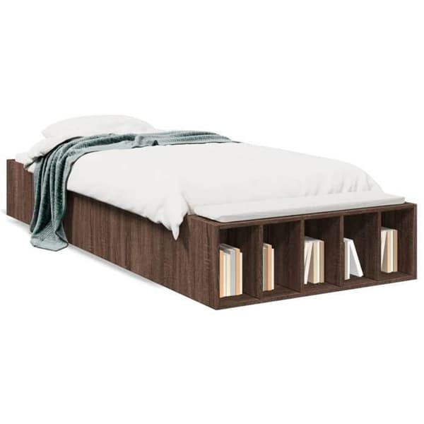 Maison Exclusive - Sengestel uden madras i brunt egetræ 100x200 cm