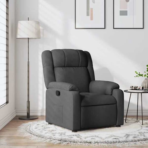 Maison Exclusive - Tummanharmaa kangas nojatuoli